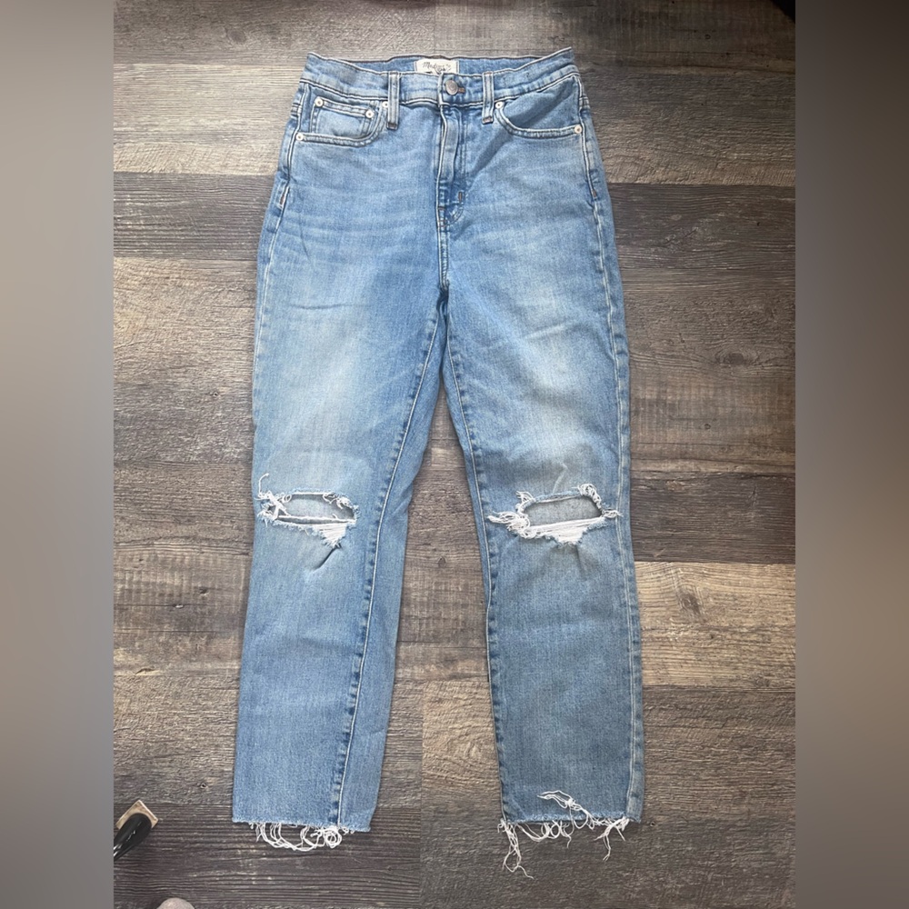 Madewell The high rise slim crop boy jean